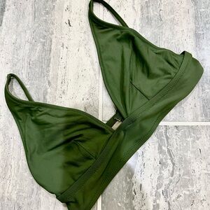 J. Crew Deep Green Bikini Top
